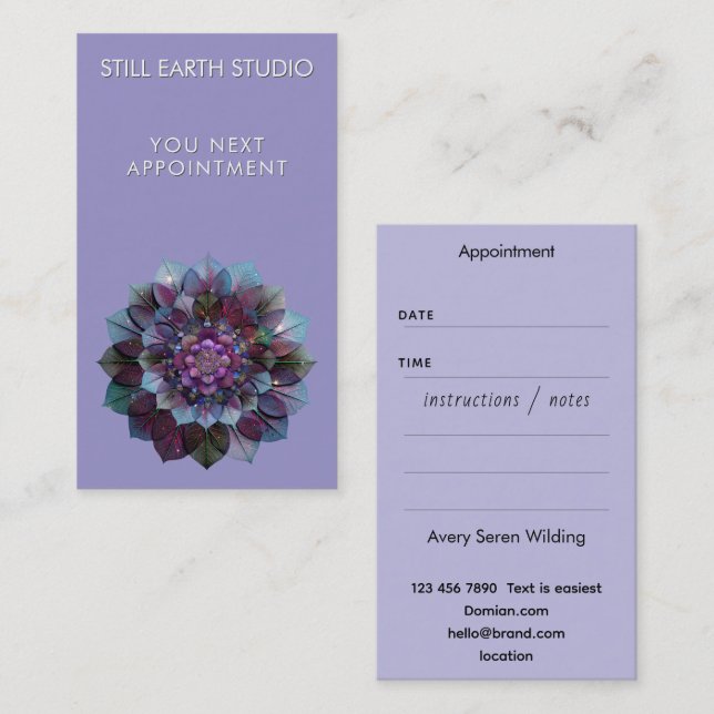 Council of Leaves | Mandala Appointment Card (Front/Back)