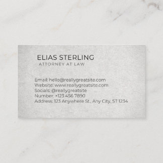 Counsel at Law – classic and sophisticated Business Card