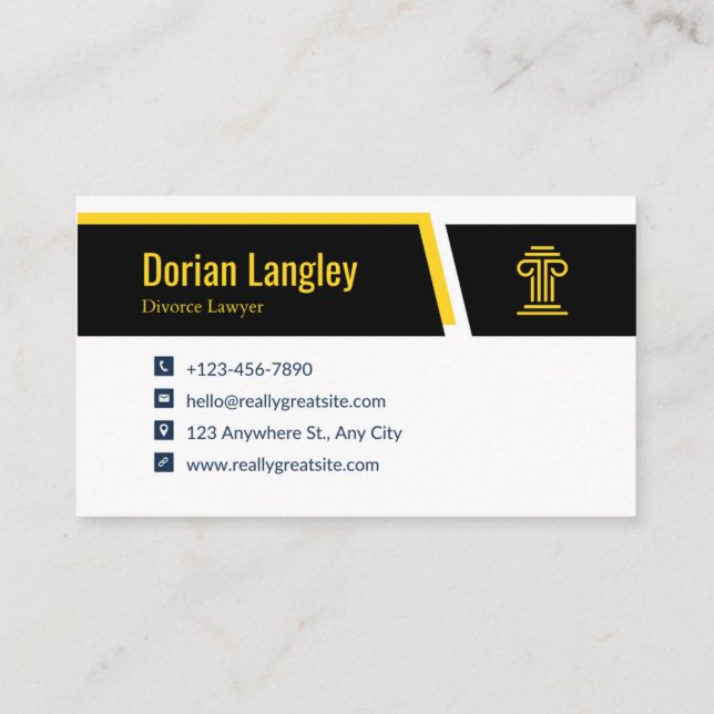 Counsel at Law – Family Division Business Card (Back)