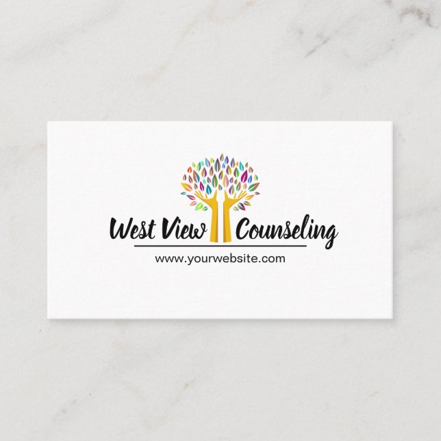 Counseling, Life Coach, Therapy, Therapist, Business Card (Front)