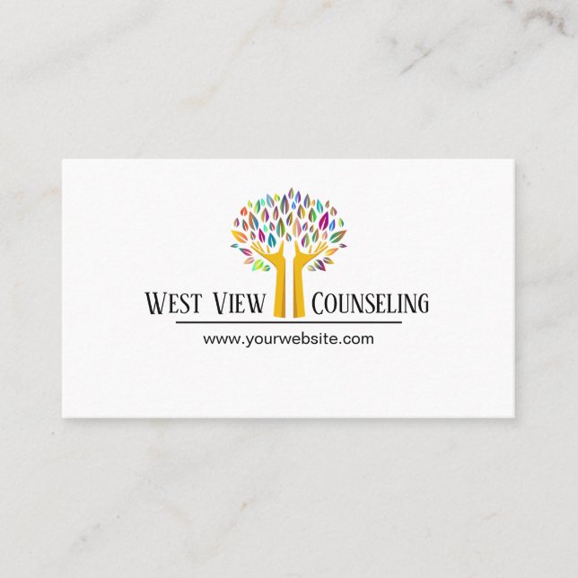 Counseling, Life Coach, Therapy, Therapist, Business Card (Front)