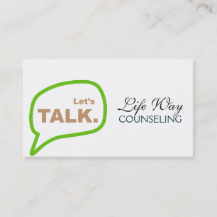 Counseling, Life Coach, Therapy, Therapist, Business Card