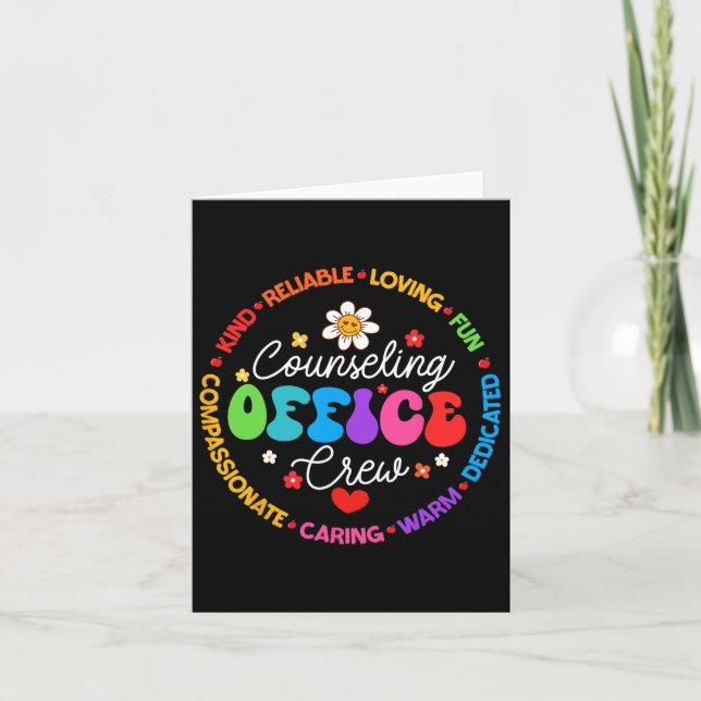Counseling Office Crew Appreciation Week Back To S Card (Front)