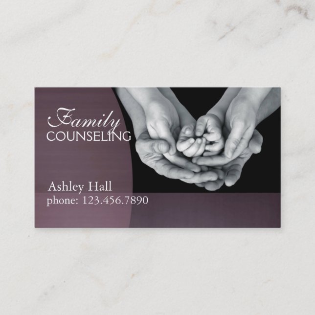 Counseling, Therapist, Spiritual, Life Coach, Business Card (Front)