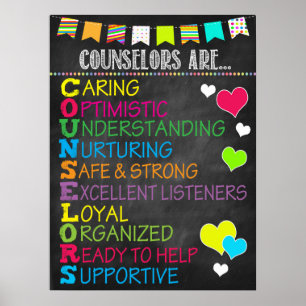 Counsellor Acronym Rainbow Poster