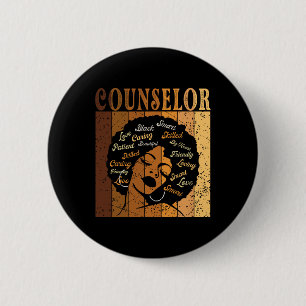 Counsellor Afro African American Women Black Histo 6 Cm Round Badge