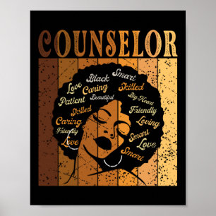 Counsellor Afro African American Women Black Histo Poster