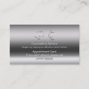 Counsellor, Appointment Card, Talking Heads logo Business Card