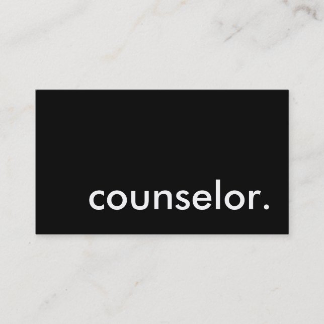 counsellor. business card (Front)