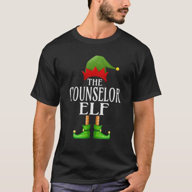 Counsellor Elf Xmas Funny Family Matching Group Ch T-Shirt (Front)