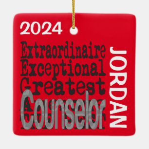 Counsellor Extraordinaire CUSTOM Ceramic Ornament