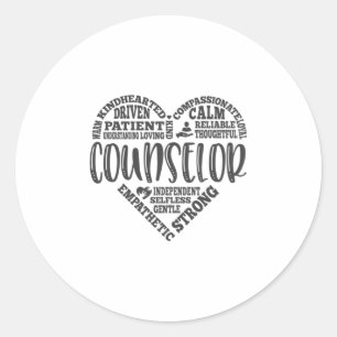 Counsellor life, school counsellor classic round sticker