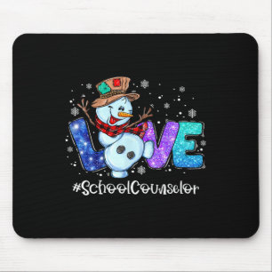Counsellor Love Snowman Winter Christmas New Year Mouse Mat