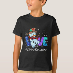 Counsellor Love Snowman Winter Christmas New Year T-Shirt