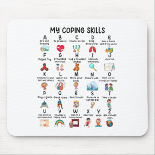 Counsellor My Coping Skills Alphabet Mental Health Mouse Mat