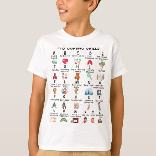 Counsellor My Coping Skills Alphabet Mental Health T-Shirt