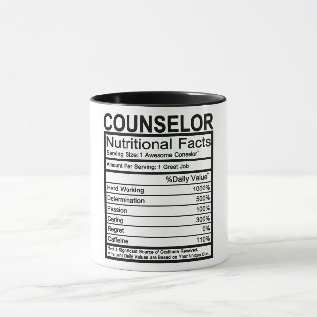 Counsellor Nutritional Facts Mug (Center)