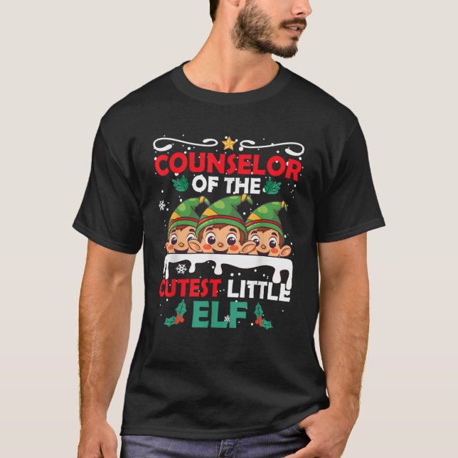 Counsellor Of The Cutest ELF Christmas Counsellor  T-Shirt (Front)