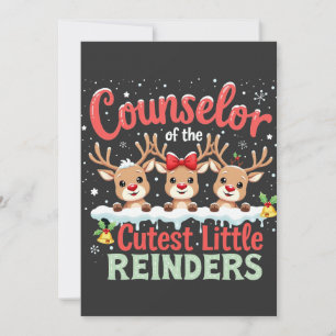 Counsellor of the Cutest Little Reindeers Christma Holiday Card