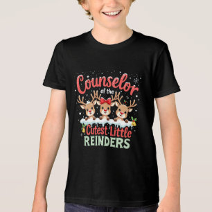 Counsellor of the Cutest Little Reindeers Christma Tri-Blend Shirt