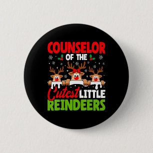 Counsellor Of The Cutest Reindeers Christmas Couns 6 Cm Round Badge