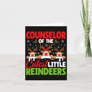 Counsellor Of The Cutest Reindeers Christmas Couns Card