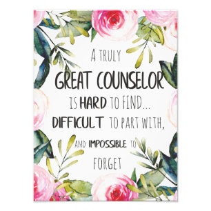 Counsellor Office Decor Typography Graduation Gift Photo Print