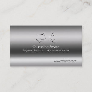 Counsellor or Therapist, Talking Heads logo Business Card