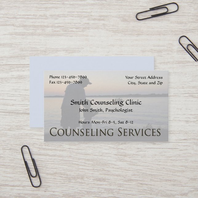 Counsellor Psychologist Mental Health Business Car Business Card (Front/Back In Situ)