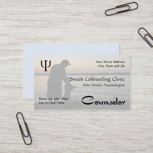 Counsellor Psychologist Mental Health Business Car Business Card (Front/Back In Situ)