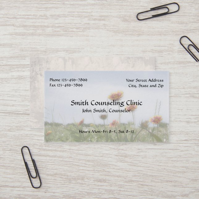 Counsellor Psychologist Mental Health Business Car Business Card (Front/Back In Situ)