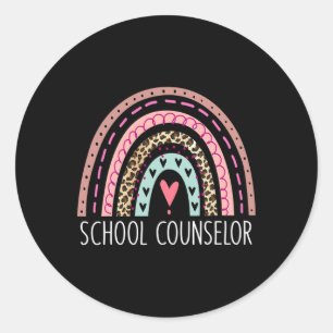 Counsellor Rainbow Counseling Back To School  Classic Round Sticker