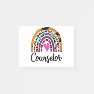 Counsellor Rainbow Leopard Funny School Counsellor Post-it Notes