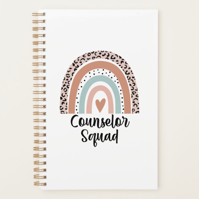 Counsellor Squad Rainbow Leopard School Counsling  Planner (Front)
