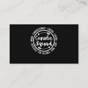 Counsellor Squad School Counsling Teacher Vintage Business Card