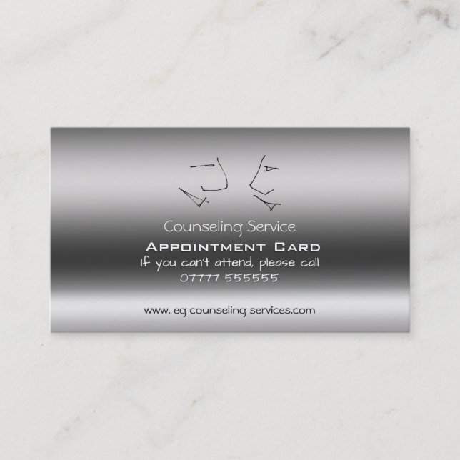 Counsellor, Talking Heads Appointment Card (Front)