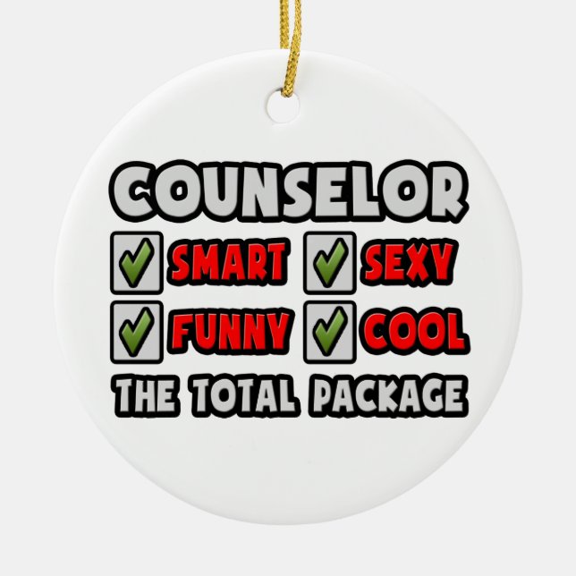 Counsellor ... The Total Package Ceramic Tree Decoration (Front)