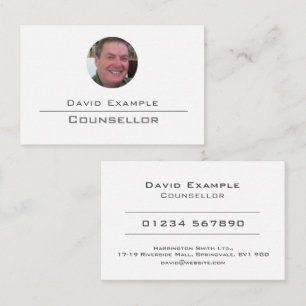 Counsellor with Photo of Holder Business Card
