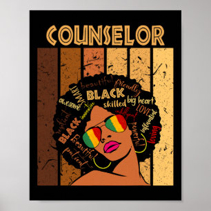 Counselor Afro African American Women Black Histor Poster
