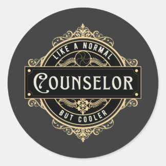 Counselor job badge appreciation classic round sticker