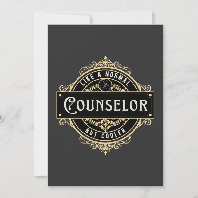 Counselor job badge appreciation  invitation (Front)