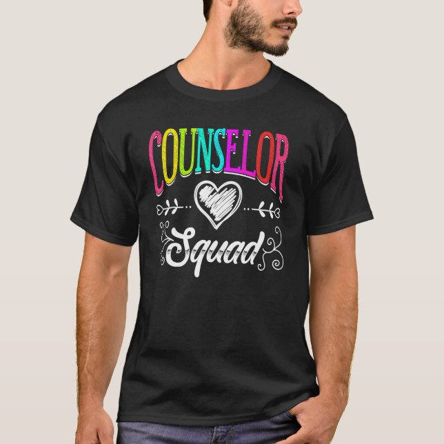 Counselor Squad Teacher Back To School T-Shirt (Front)