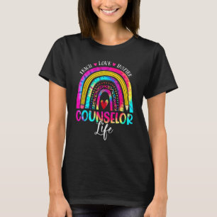 Counselor Teacher Rainbow Tie Dye First Day Of Sch T-Shirt