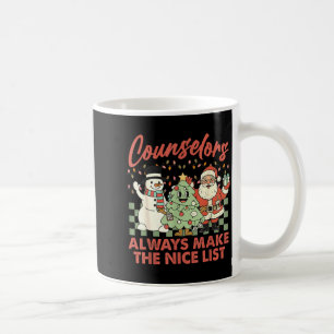 Counselors Always Make The Nice List Santa Christm Coffee Mug
