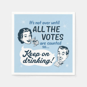 Count all the Votes Paper Napkins Retro Funny