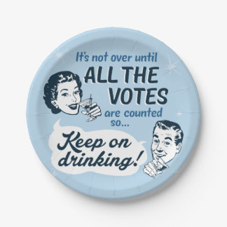Count all the Votes | Paper Plates | Retro Funny