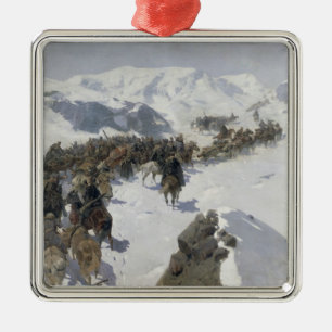 Count Argutinsky crossing the Caucasian Range Metal Tree Decoration