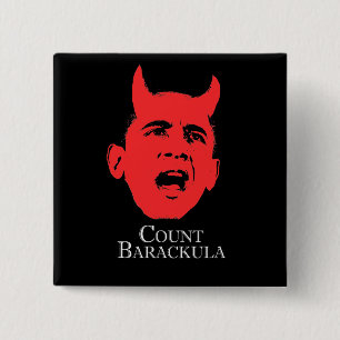 Count Barackula 2 15 Cm Square Badge