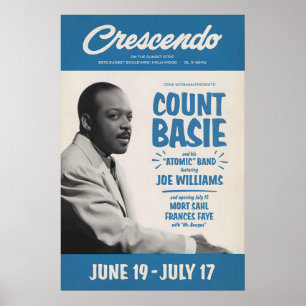 Count Basie jazz poster - Live At the Crescendo