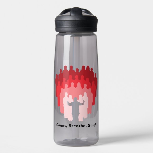 Count Breathe Sing Water Bottle (Front)